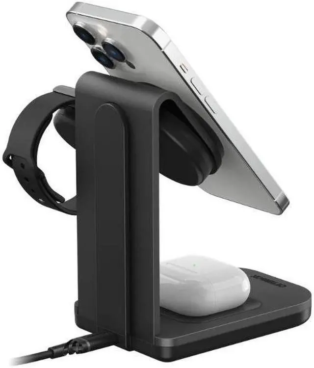 Alt view image 4 of 5 - OtterBox 3-in-1 Wireless Charging Station for MagSafe - Black