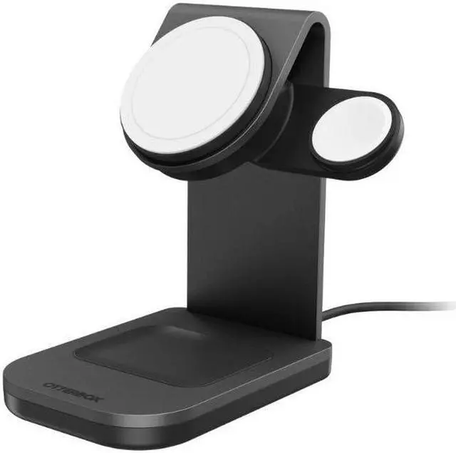 Alt view image 5 of 5 - OtterBox 3-in-1 Wireless Charging Station for MagSafe - Black