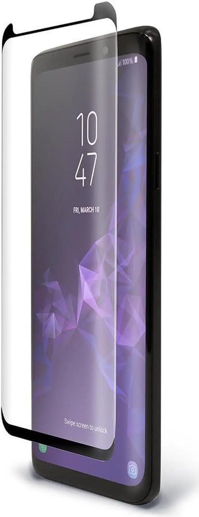 Alt view image 3 of 4 - BodyGuardz - Pure Arc Glass Screen Protector for Samsung Galaxy S9+, Ultra-thin Tempered Glass Screen Protection