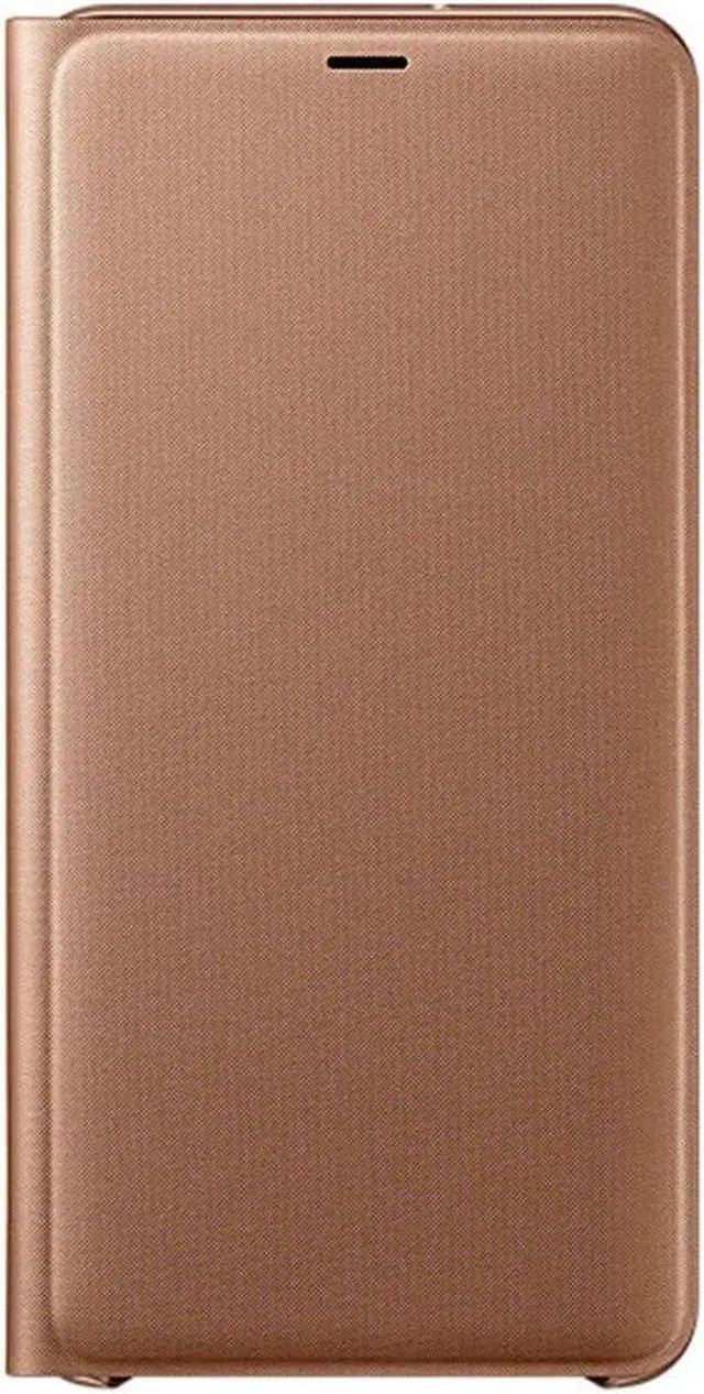 Main image of Samsung Original Folio Wallet Cover Case for Galaxy A7 2018 - Gold
