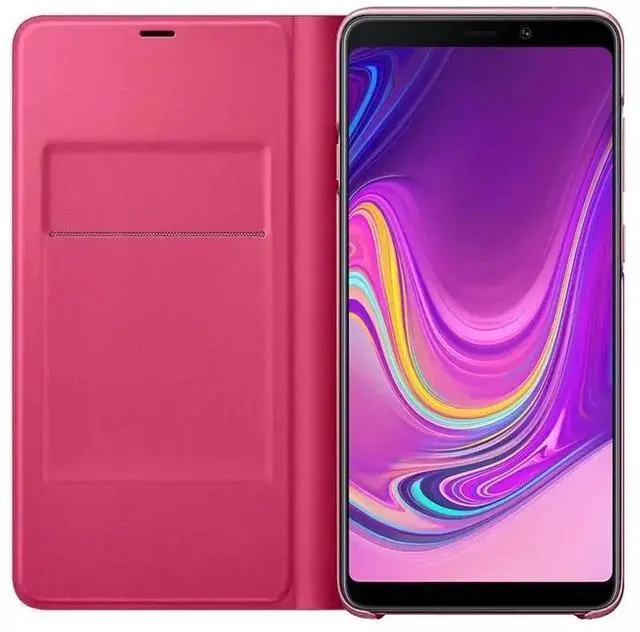 Alt view image 2 of 4 - Samsung Original Galaxy A9 2018 Wallet Cover Case, Pink