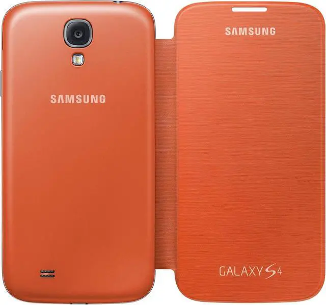 Alt view image 5 of 5 - Samsung Galaxy S4 Flip Cover Folio Case (Orange)