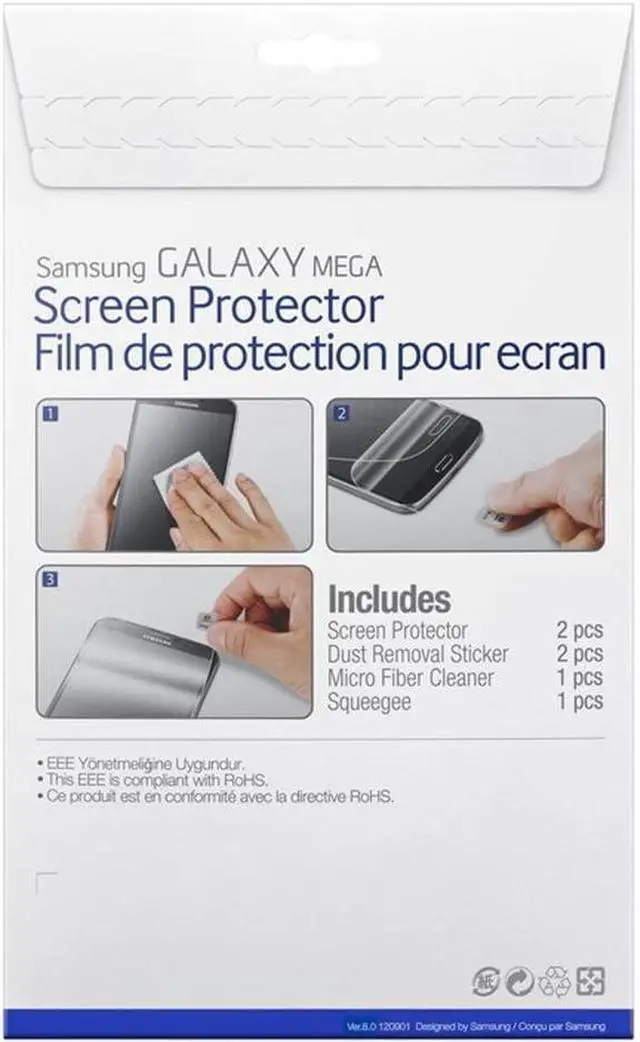 Alt view image 2 of 4 - Official Samsung Screen Protector for Samsung Galaxy Mega 6.3 (Twin Pack)