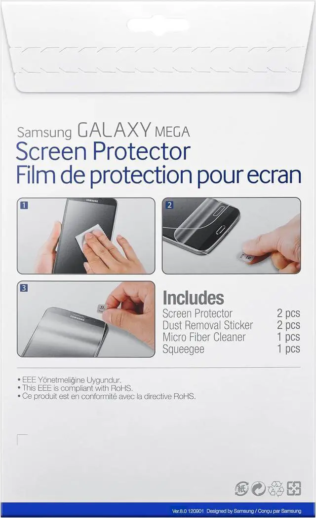 Alt view image 4 of 4 - Official Samsung Screen Protector for Samsung Galaxy Mega 6.3 (Twin Pack)