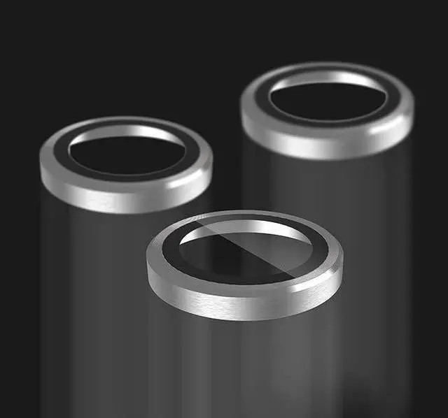 Alt view image 3 of 3 - BodyGuardz Metallic Silver Pure 3 Tempered Glass Camera Protector - iPhone 15 Pro/15 Pro Max