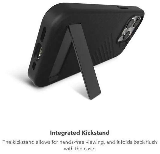 Alt view image 2 of 3 - Zagg Denali Snap with Kickstand Black Case for iPhone 15 Pro Max