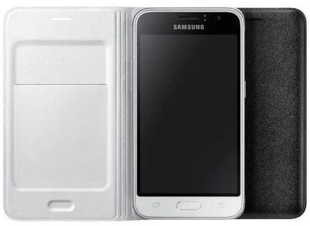 Alt view image 3 of 3 - Samsung Galaxy J1 2016 Flip Wallet Cover I Color: White