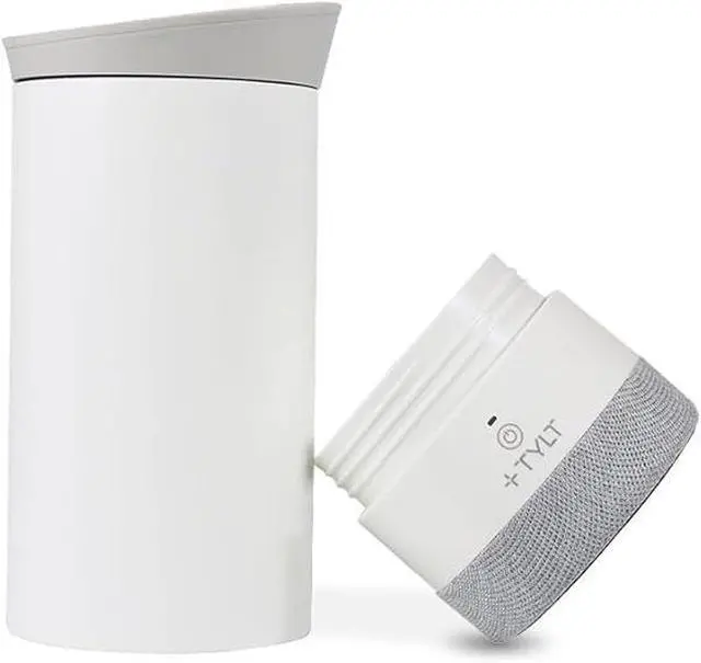 Alt view image 2 of 2 - Tylt Drink Speaker Mug Hydration Mug + Bluetooth Speaker Cream