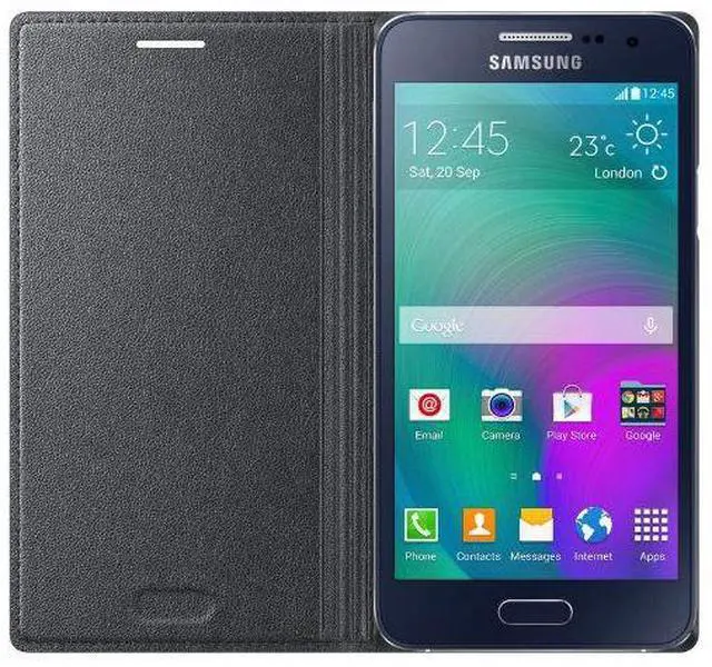 Alt view image 3 of 3 - Samsung Galaxy A3 2015 Flip Cover - Charcoal