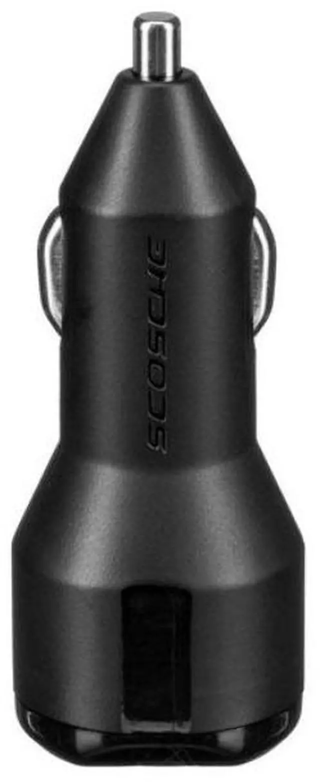 Alt view image 2 of 3 - Scosche Power Volt Power Delivery 3.0 USB-C /USB-A Fast Charger For Car | Color: Black