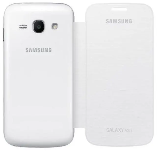 Main image of Samsung Galaxy Ace 3 Flip Cover I Color: White