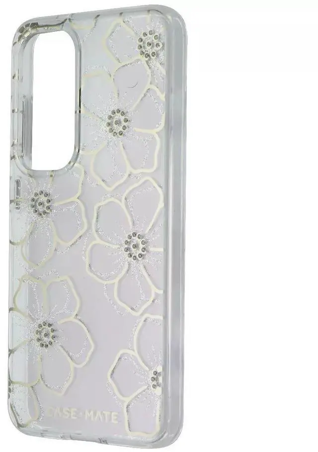 Alt view image 2 of 3 - Case-Mate Hard Case for Samsung Galaxy S24 Smartphones - Floral Gems