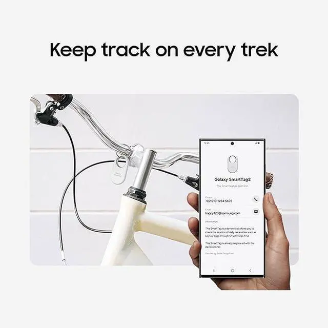 Alt view image 3 of 3 - Samsung Galaxy SmartTag2, Bluetooth Tracker, Locator Tracking Device, Item Finder for Keys, Wallet, Luggage, Use w/Phones Tablets Android 11 or Later, 2023, 4 Pack, 2 Black, 2 White