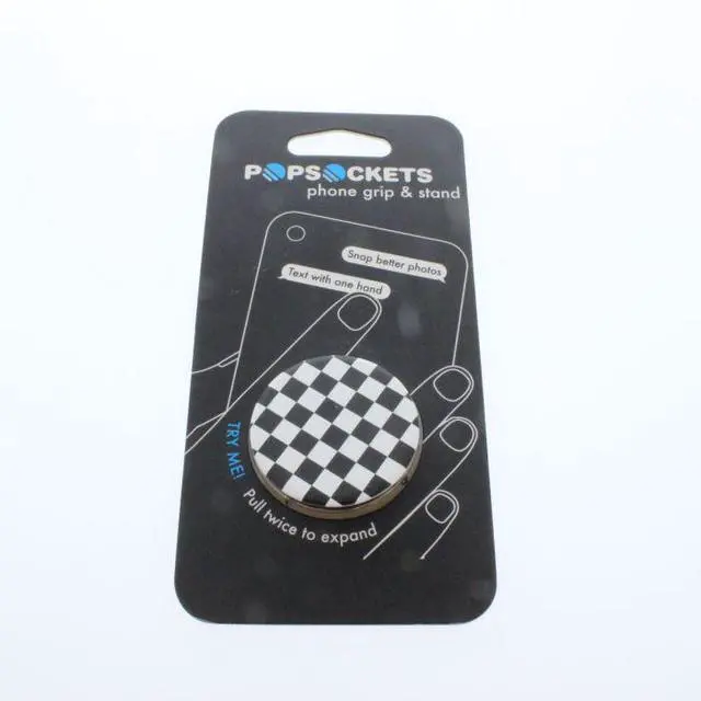 Alt view image 2 of 2 - Popsockets for Phone Grip & Stand Checker Black - (800155)
