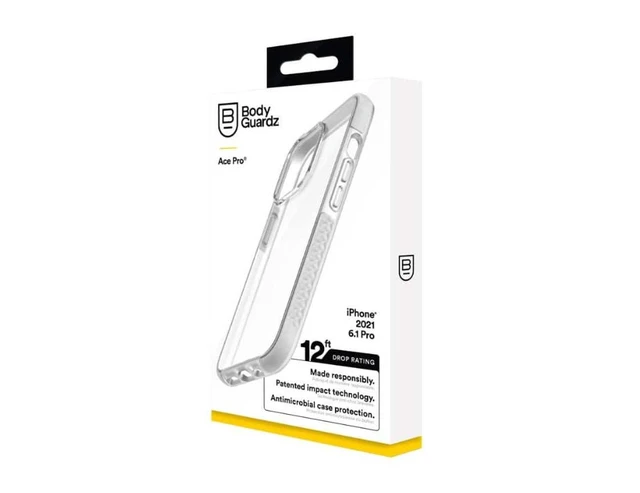 Alt view image 3 of 3 - BodyGuardz Ace Pro Clear Case for iPhone 13 Pro