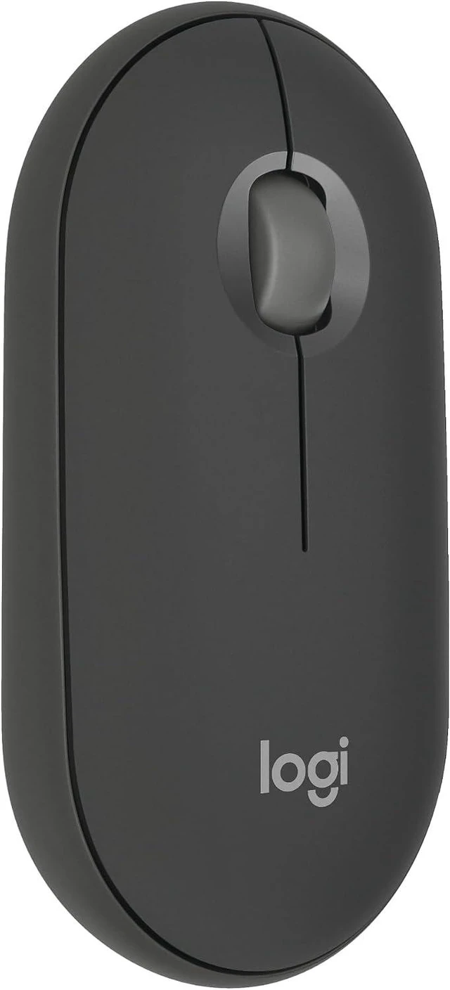Main image of Logitech Pebble Mouse 2 M350s, Stylized Bluetooth Wireless Mouse, Lightweight, Customizable, Discrete Clicks- Graphite