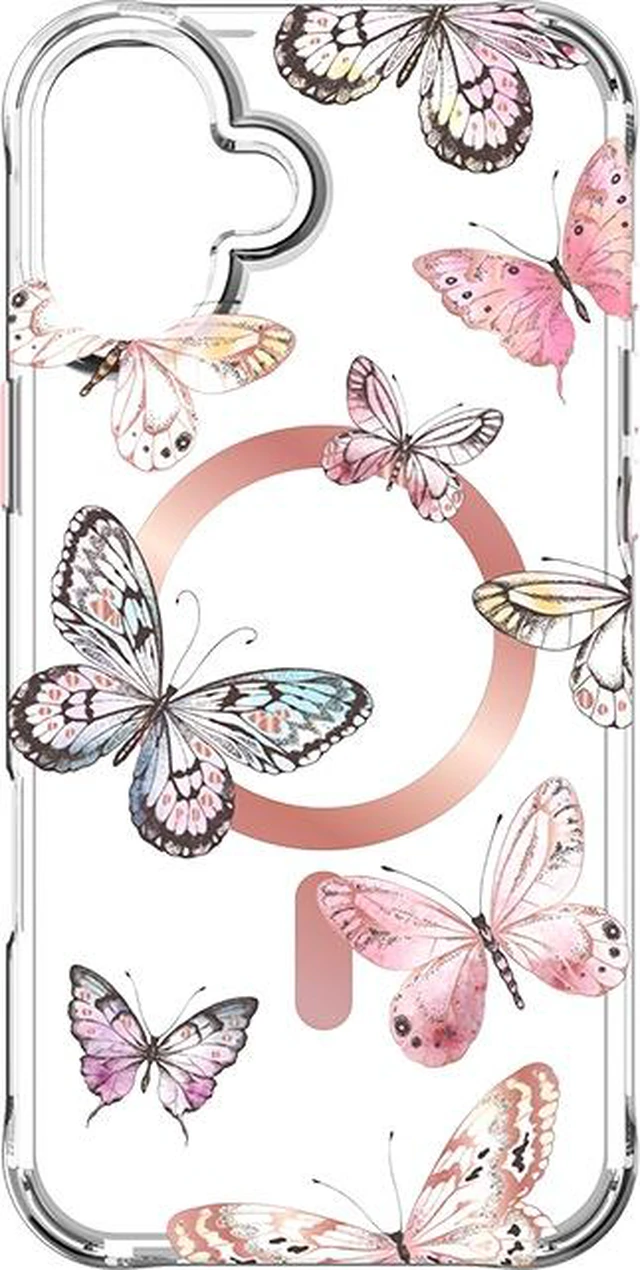 Main image of Karma by Body Glove Pink Butterflies with MagSafe Case - iPhone 16 Plus