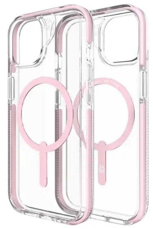 Main image of Zagg Picadilly Snap Clear & Pink Case for iPhone 15/14/13