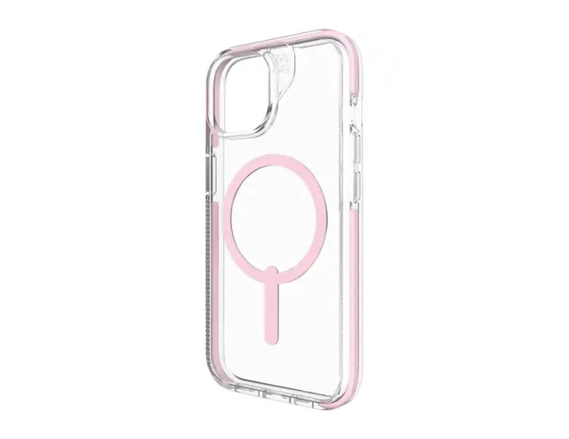 Alt view image 3 of 3 - Zagg Picadilly Snap Clear & Pink Case for iPhone 15/14/13