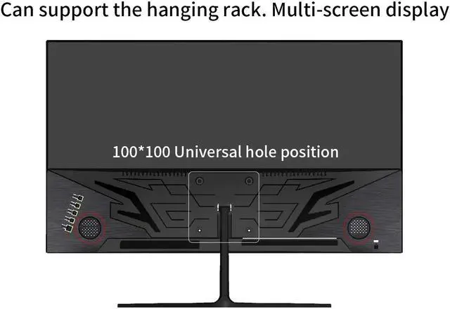 Alt view image 7 of 7 - LGLO 24" 1920 x 1080 144Hz Gaming Monitor with Built-in Speakers and Wide Viewing Angle 178°, Tilt Adjustment for Ergonomic Viewing with Virtually Borderless Design
