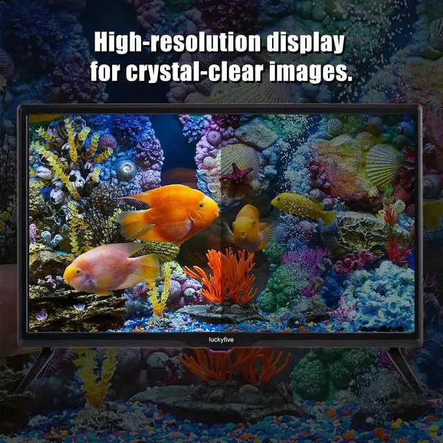 Alt view image 5 of 7 - Luckyfive 24'' Full HD 1080P Smart TV with Google Play, Support Digital Television, Screen Mirroring, WiFi,Bluetooth, Smart Free Download APPs, Wall Mountable, Slim Bezel TV Compatible for Home Office