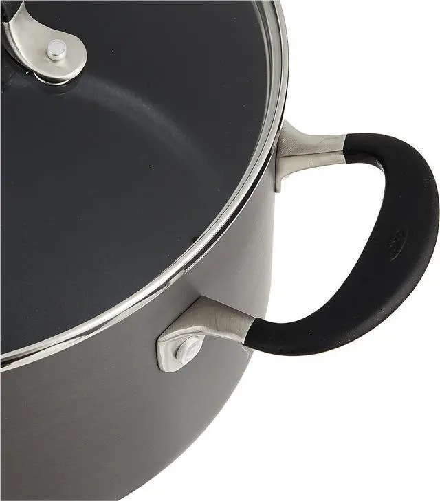 Alt view image 7 of 7 - OXO Good Grips 10 Piece Cookware Pots and Pans Set, 3-Layered German Engineered Nonstick Coating, Stainless Steel Handle with Nonslip Silicone, Gray