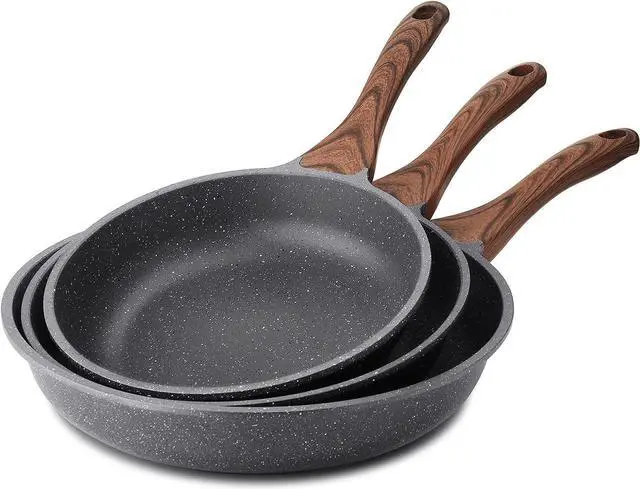 Main image of SENSARTE Nonstick Frying Pan Skillets, Swiss Granite Coating Omelette Pans, Healthy Cookware Chef's Pan, Free of Intentionally Added PFOA (9.5+11+12.5 Inch)