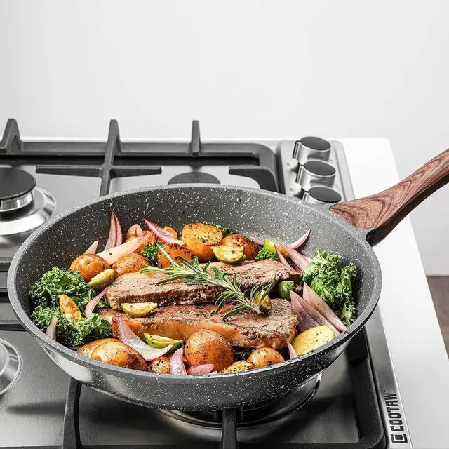 Alt view image 7 of 7 - SENSARTE Nonstick Frying Pan Skillets, Swiss Granite Coating Omelette Pans, Healthy Cookware Chef's Pan, Free of Intentionally Added PFOA (9.5+11+12.5 Inch)
