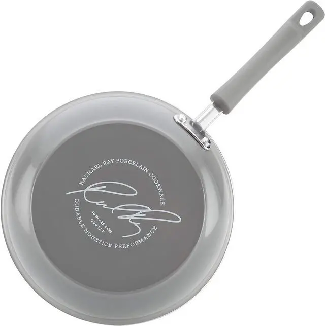 Alt view image 2 of 6 - Rachael Ray Brights Deep Nonstick Frying Pan / Fry Pan / Deep Skillet - 9.5 Inch, Gray