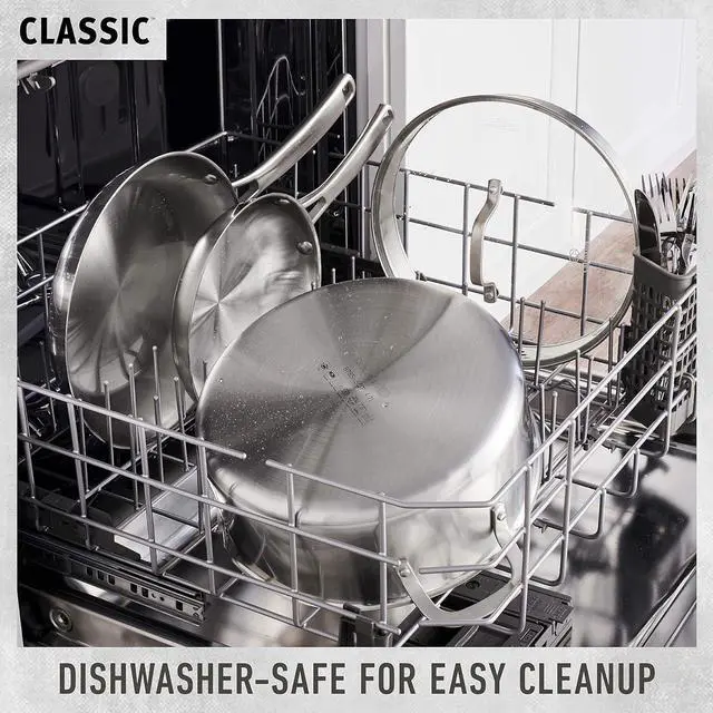 Alt view image 4 of 7 - Calphalon Classic Stainless Steel 3.5-Quart Sauce Pan with Cover