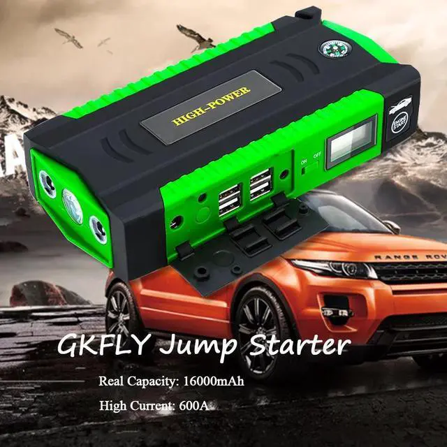 Alt view image 3 of 7 - GKFLY 18000mAh 12V Car Jump Starter 9 in 1 Auto Battery Jumper Booster Portable Car Power Pack Emergency Start Power for 6.5L Gas 4.5L Diesel