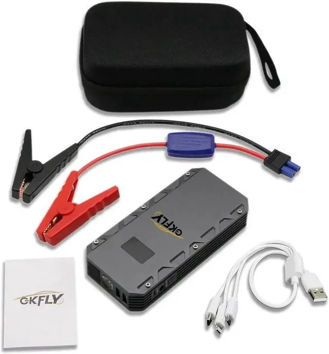 Alt view image 6 of 6 - GKFLY 12V Car Jump Starter Booster 22000mAh 4000A Auto Jumper Battery USB Power Bank Charger