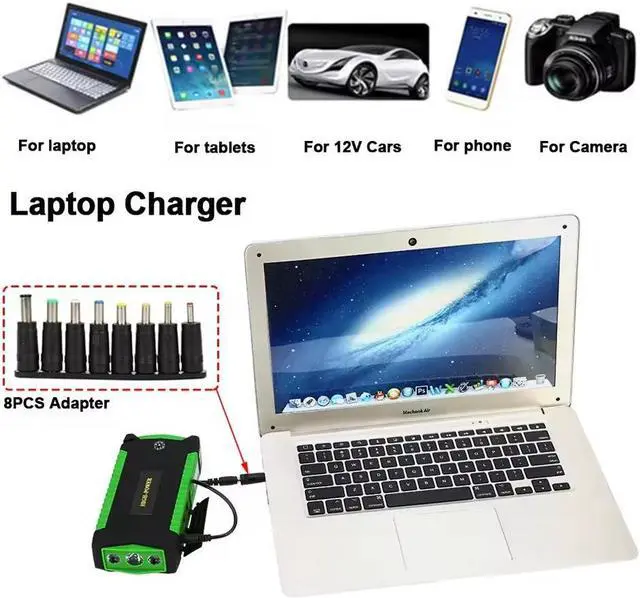 Alt view image 4 of 7 - GKFLY 18000mAh 12V Car Jump Starter 9 in 1 Auto Battery Jumper Booster Portable Car Power Pack Emergency Start Power for 6.5L Gas 4.5L Diesel