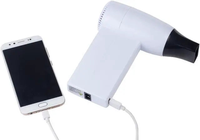 Alt view image 4 of 7 - Art Painting Cordless Hair Dryer Samll Size Hot Wind and Cold Wind Dryer 180watt Baby Skin Using Prevent Diaper Rash Neck Eczema USB Support Charge for Phone Rechargeable Parent-child Travel Blower