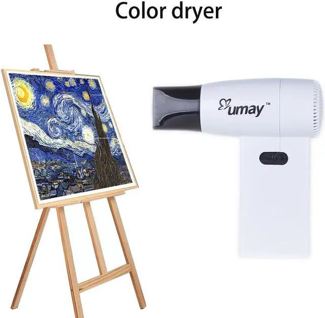 Alt view image 5 of 7 - Art Painting Cordless Hair Dryer Samll Size Hot Wind and Cold Wind Dryer 180watt Baby Skin Using Prevent Diaper Rash Neck Eczema USB Support Charge for Phone Rechargeable Parent-child Travel Blower