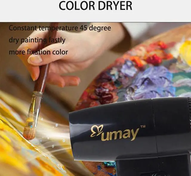 Alt view image 4 of 7 - Wireless Rechargeable Hair Dryer Art Painting Dryer Portable Blower with USB Mobile Port Suitable for Drying Painting Pet Baby Easy to Carry