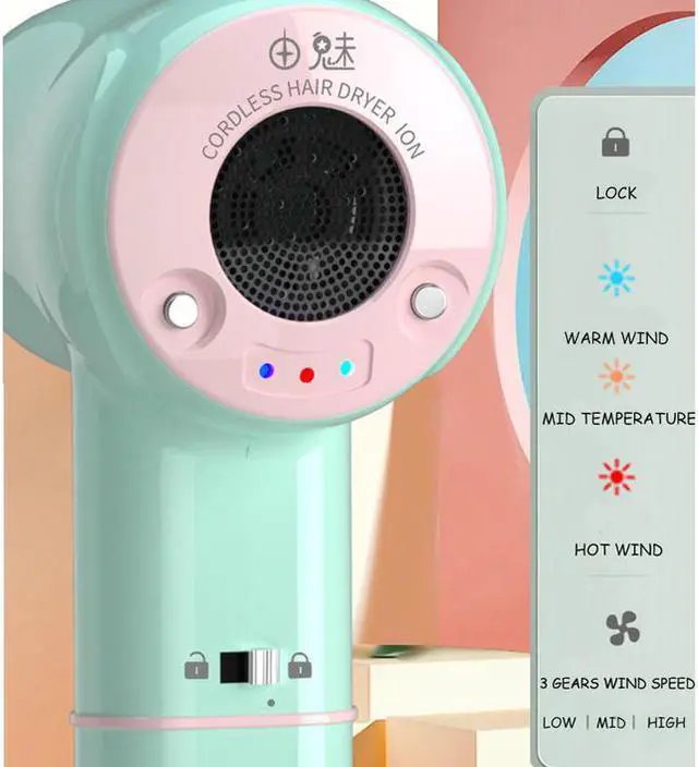 Alt view image 4 of 7 - Cordless Hair Dryer Mini USB Gentle Air Dryer Baby Body Skin, Prevent Diaper Rash Neck Eczema, Baby Health Care Dryer 0-6 Years Using