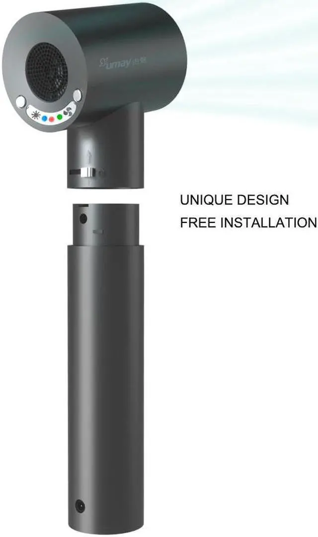 Alt view image 5 of 7 - Wireless Intelligent Hair Dryer with Hot Wind and Natural Air Blower and Battery Seperate Design Cordless Cordless Use Free Blowing