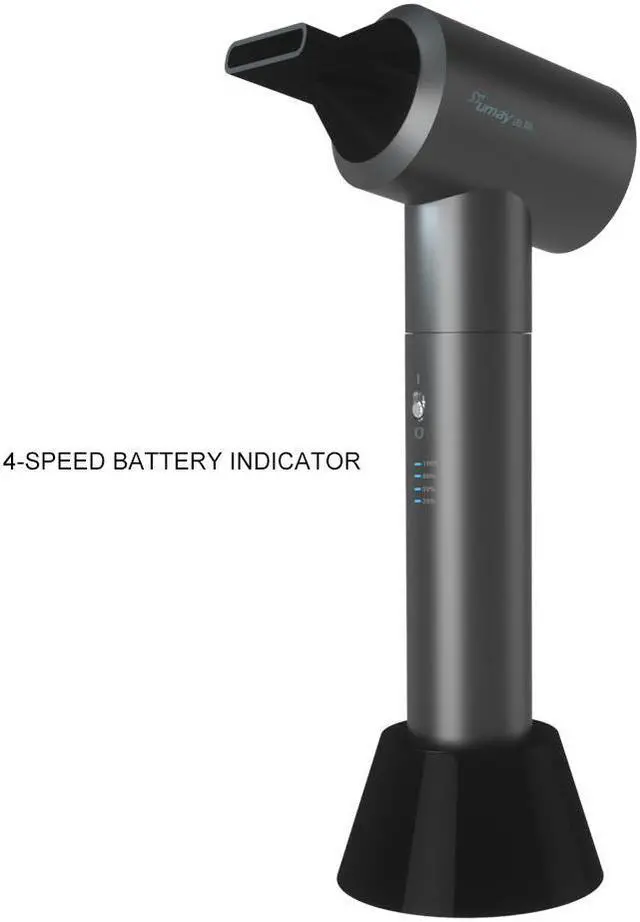 Alt view image 4 of 7 - UMAY Rechargeable Hair Dryer Women Lightweight Blower USB Output Lithium Battery Cordless Use Portable Blower Hot Wind and Natural Air for Travel Outdoor Camping Pet Baby Using Hair Dryers