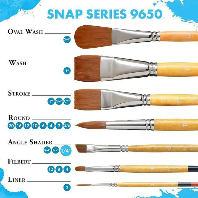 Alt view image 2 of 6 - Princeton PAB98512 9850R-12 Snap Brush, Taklon Round 12, White