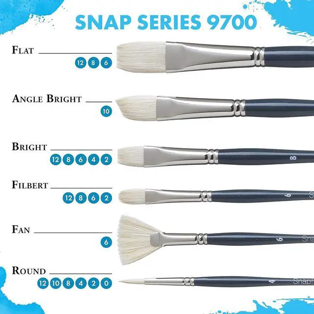 Alt view image 3 of 6 - Princeton PAB98512 9850R-12 Snap Brush, Taklon Round 12, White