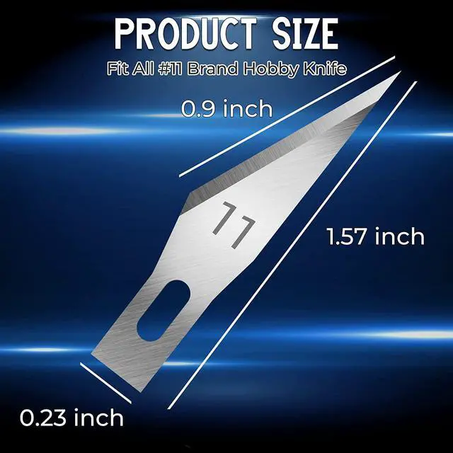 Alt view image 2 of 7 - JETMORE 100 Pack Exacto Knife Blades, Hobby Knife Blades for Carving & DIY