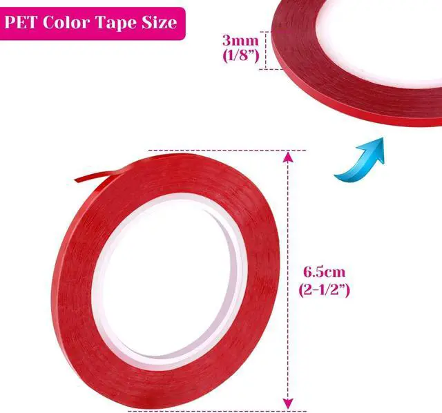 Alt view image 3 of 7 - cridoz 6 Rolls 1/8 Whiteboard Tape Thin White Board Tape Lines Pinstripe Dry Erase Art Tape Graphic Chart Grid Electrical Tape, 108 Feet Per Roll