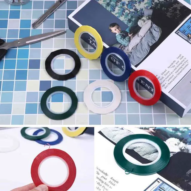 Alt view image 7 of 7 - cridoz 6 Rolls 1/8 Whiteboard Tape Thin White Board Tape Lines Pinstripe Dry Erase Art Tape Graphic Chart Grid Electrical Tape, 108 Feet Per Roll
