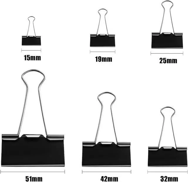 Alt view image 3 of 6 - SANNIX 110 PCS Binder Clips Assorted Sizes, X Large, Large, Medium, Small