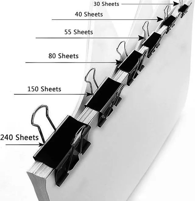 Alt view image 4 of 6 - SANNIX 110 PCS Binder Clips Assorted Sizes, X Large, Large, Medium, Small
