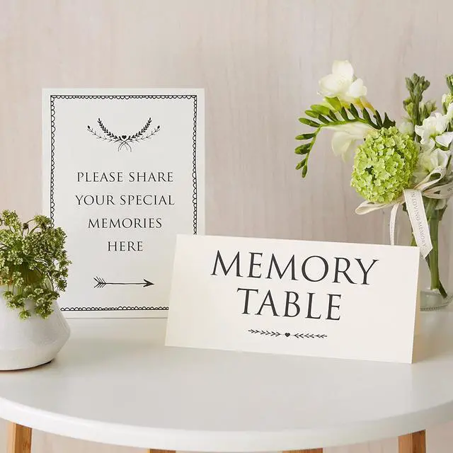 Alt view image 6 of 7 - ANGEL & DOVE Luxury A4 Ivory Memory Book & 2 Sign Set (12" x 8") - Remembrance, Condolence, Celebration of Life