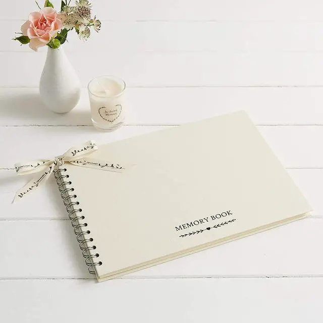 Alt view image 2 of 7 - ANGEL & DOVE Luxury A4 Ivory Memory Book & 2 Sign Set (12" x 8") - Remembrance, Condolence, Celebration of Life