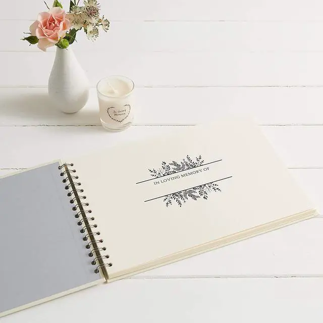 Alt view image 3 of 7 - ANGEL & DOVE Luxury A4 Ivory Memory Book & 2 Sign Set (12" x 8") - Remembrance, Condolence, Celebration of Life