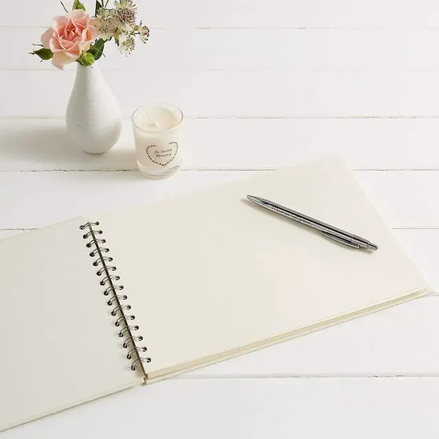 Alt view image 4 of 7 - ANGEL & DOVE Luxury A4 Ivory Memory Book & 2 Sign Set (12" x 8") - Remembrance, Condolence, Celebration of Life